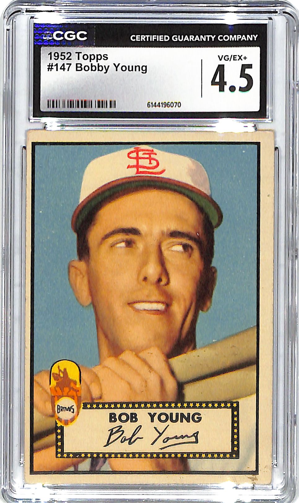1952 Bobby Young Topps #147 CGC Very Good 4.5