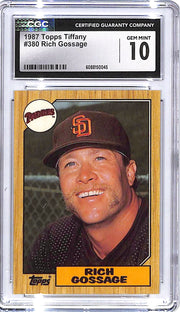 1987 Topps Tiffany Rich Gossage #380 CCG 10 Padres