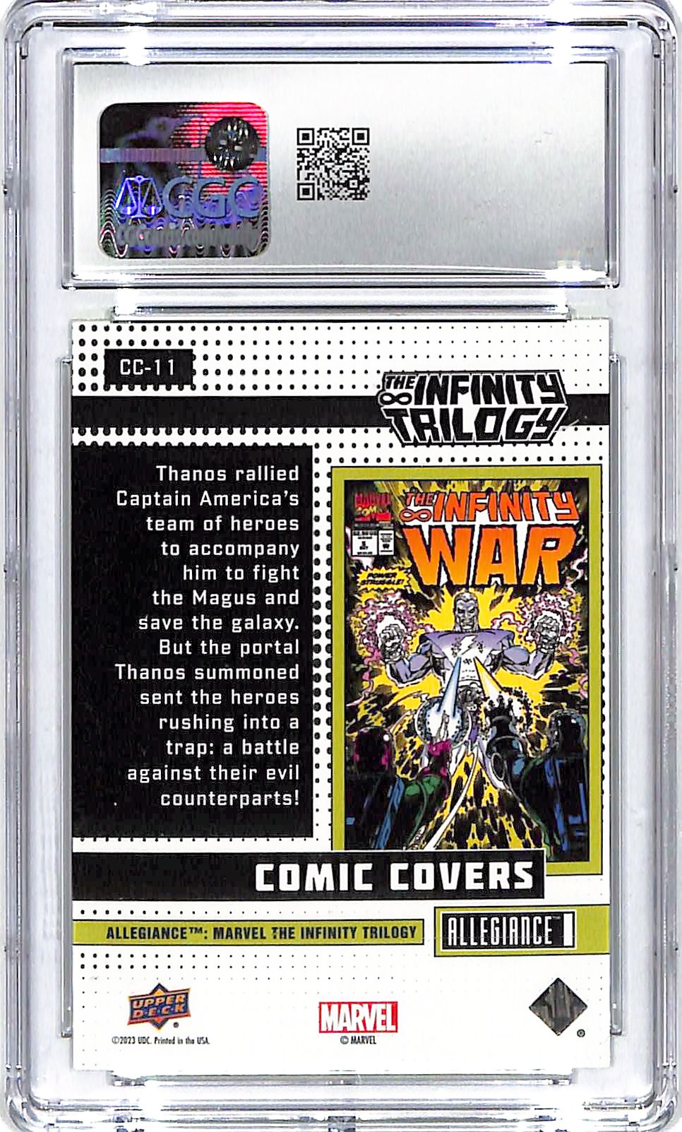 2023 Infinity War '92 UD Infinity Trilogy Comic Covers #CC-11 CGC Gem Mint 10