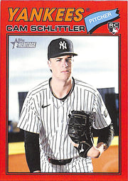 2026 Topps Heritage Cam Schlittler Rookie RC Red Yankees
