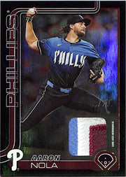 2025 Topps Aaron Nola Jersey Patch Black Foil /10 Phillies GAME USED
