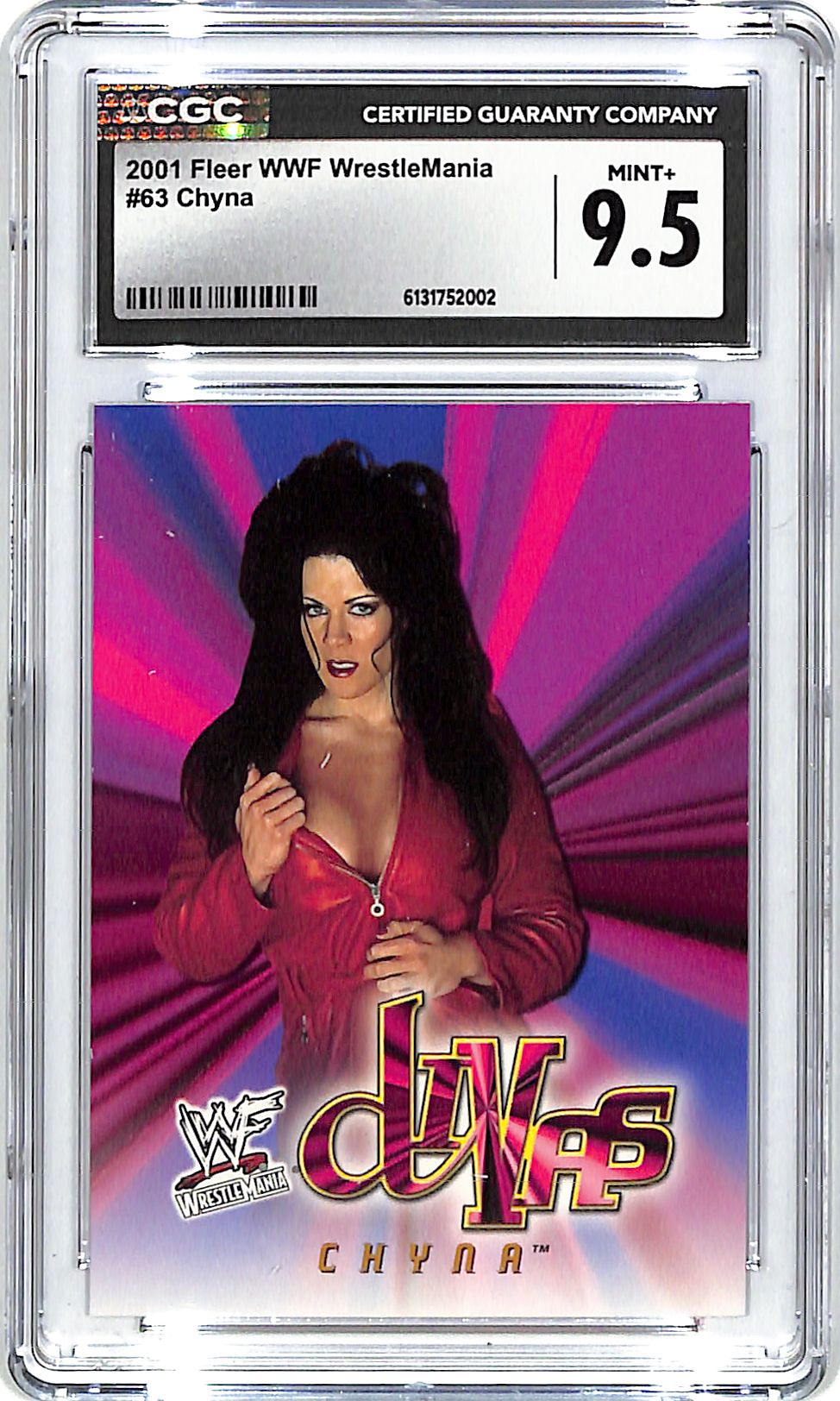 2001 Fleer WWF WrestleMania Chyna #63 CGC 9.5