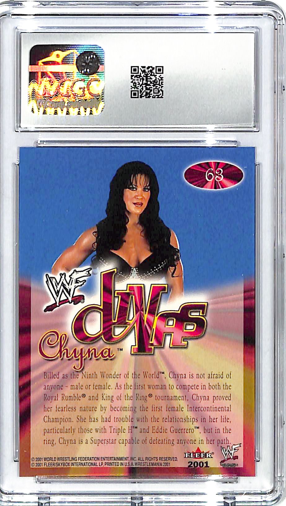 2001 Fleer WWF WrestleMania Chyna #63 CGC 9.5