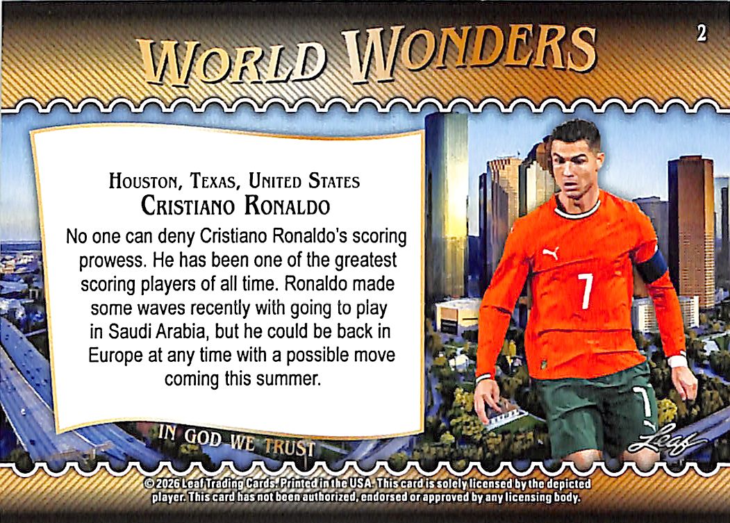 2026 Leaf World Wonders Cristiano Ronaldo Portugal