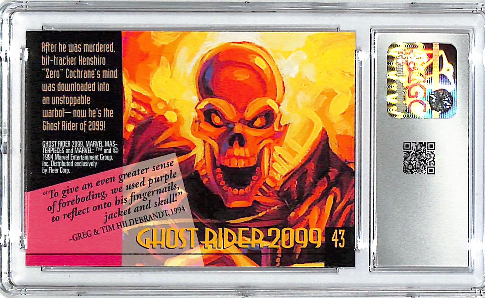 1994 Fleer Marvel Masterpieces Ghost Rider 2099 #43 CGC 9.5