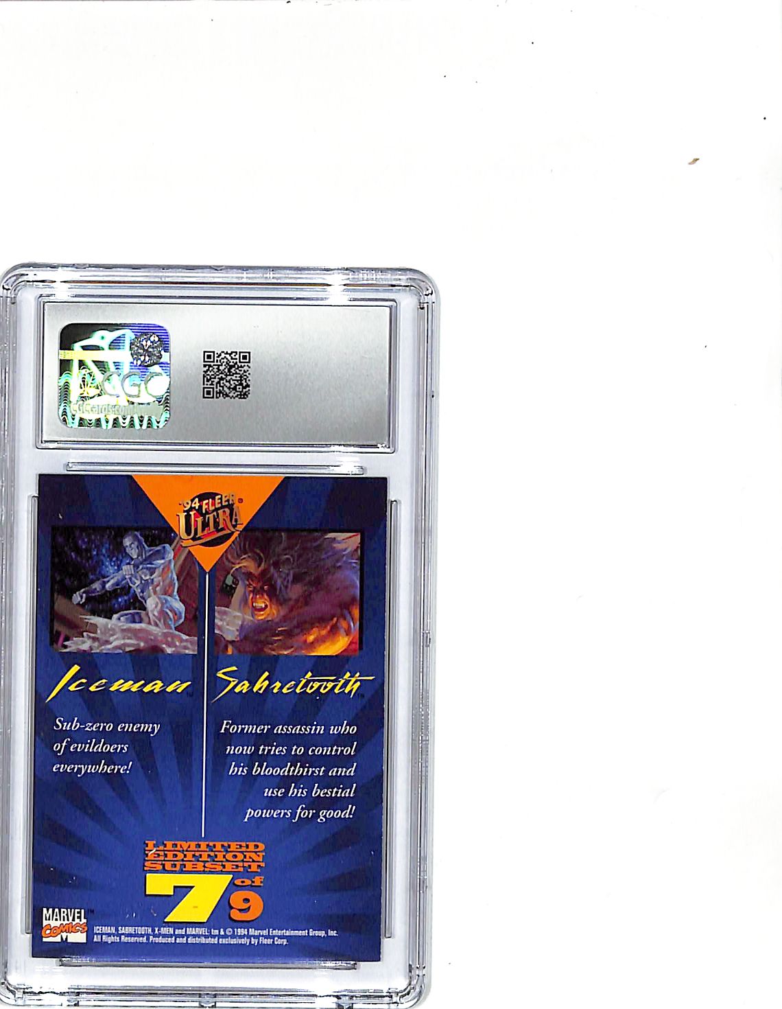 1994 Fleer Ultra X-Men Iceman Sabretooth Team Portrait CGC 9.5