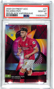 2023-24 Topps Finest UEFA Ricardo Pepi Red Black Vaporwave /10 PSA 10