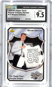 1992-93 Upper Deck Wayne Gretzky Heroes #15 CGC 9.5 Oilers
