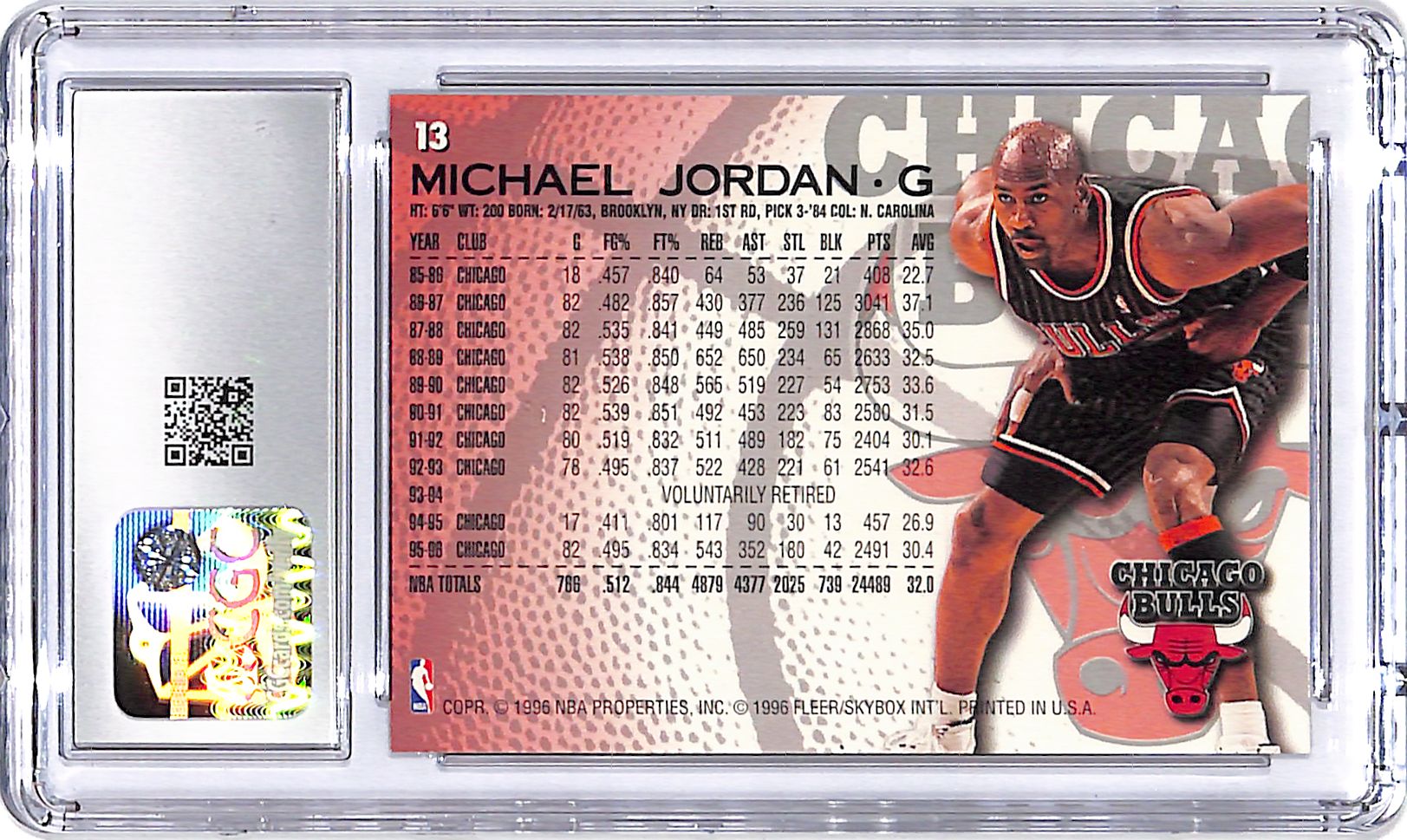 1996-97 Fleer Michael Jordan #13 CGC 9 Bulls