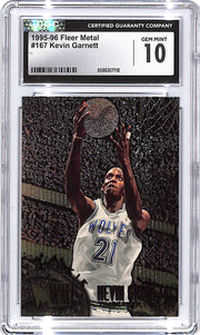1995-96 Fleer Metal Kevin Garnett Rookie RC  #167 CGC 10 Timberwolves