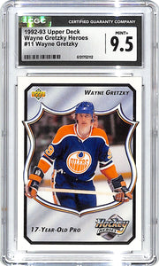 1992-93 Upper Deck Wayne Gretzky Heroes #11 CGC 9.5 Oilers