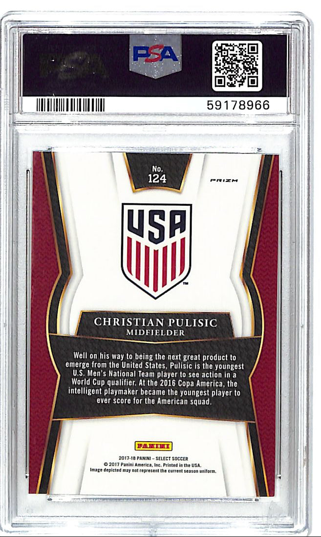 2017-18 Select Soccer Christian Pulisic Silver PSA 9 United States USA