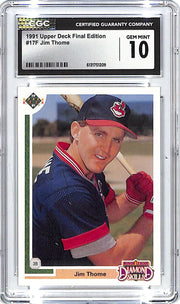 1991 Upper Deck Final Edition Jim Thome Rookie RC #17F CGC 10 Indians