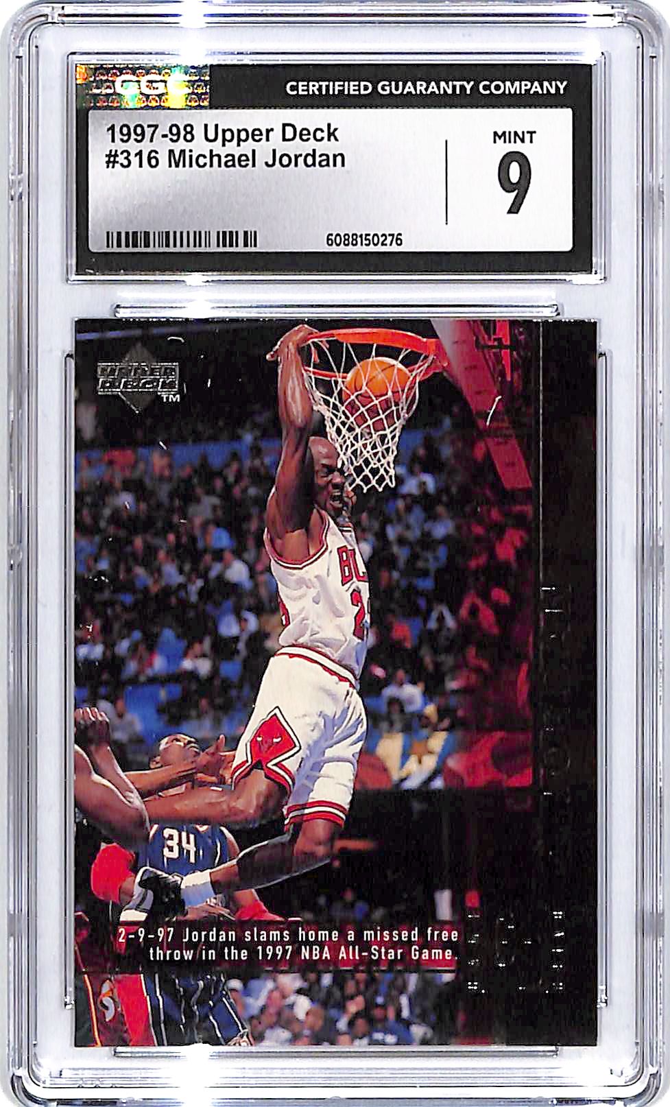 1997-98 Upper Deck Michael Jordan #316 CGC 9 Bulls
