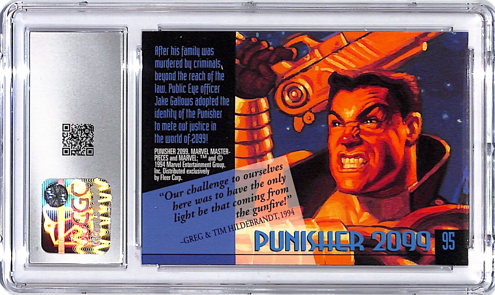 1994 Fleer Marvel Masterpieces Punisher 2099 #95 CGC 9.5