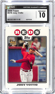 2008 Topps Joey Votto Rookie RC #319 CGC 10 Reds