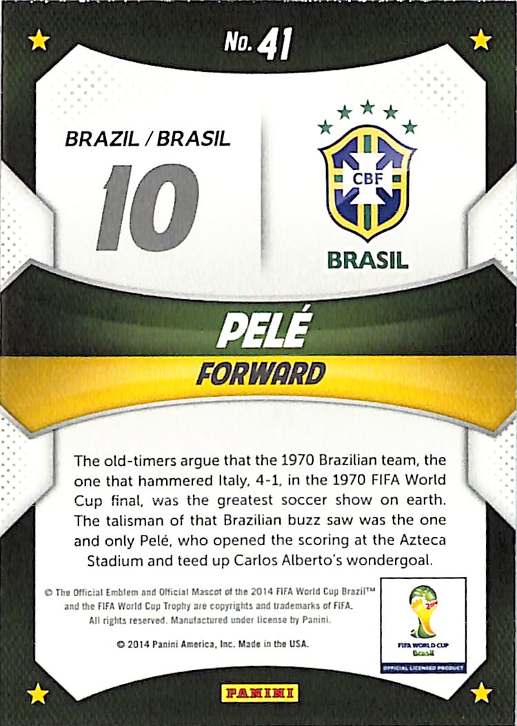 2014 Prizm World Cup Pele World Cup Stars #41 Brazil