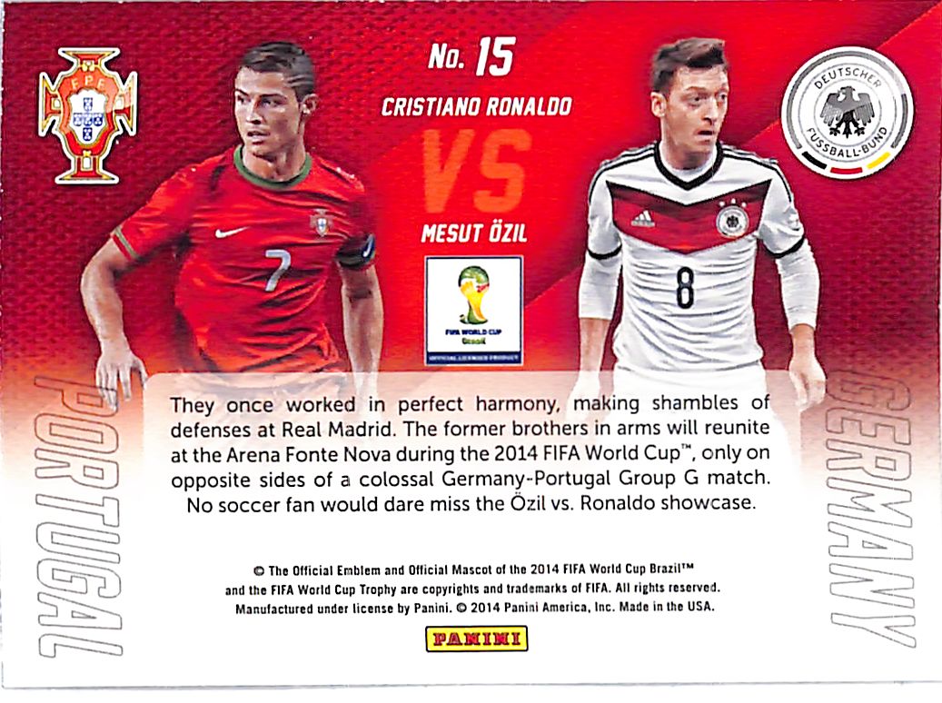 2014 Prizm World Cup Cristiano Ronaldo Mesut Ozil Matchups #15