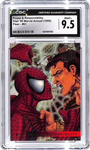 1995 Fleer Flair 95 Marvel Annual Power & Responsibility #61 Spider Man CGC 9.5