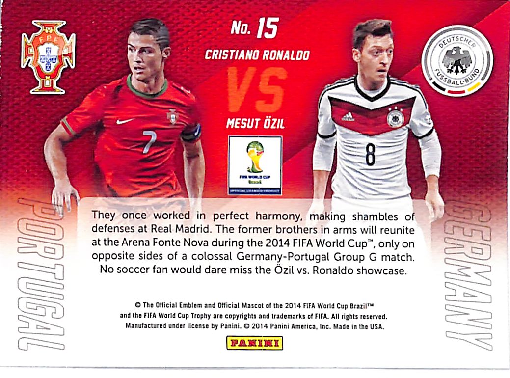2014 Prizm World Cup Cristiano Ronaldo Mesut Ozil Matchups #15