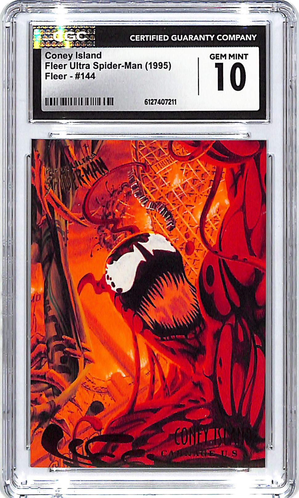 1995 Fleer Ultra Spider Man Coney Island Carnage #144 CGC 10