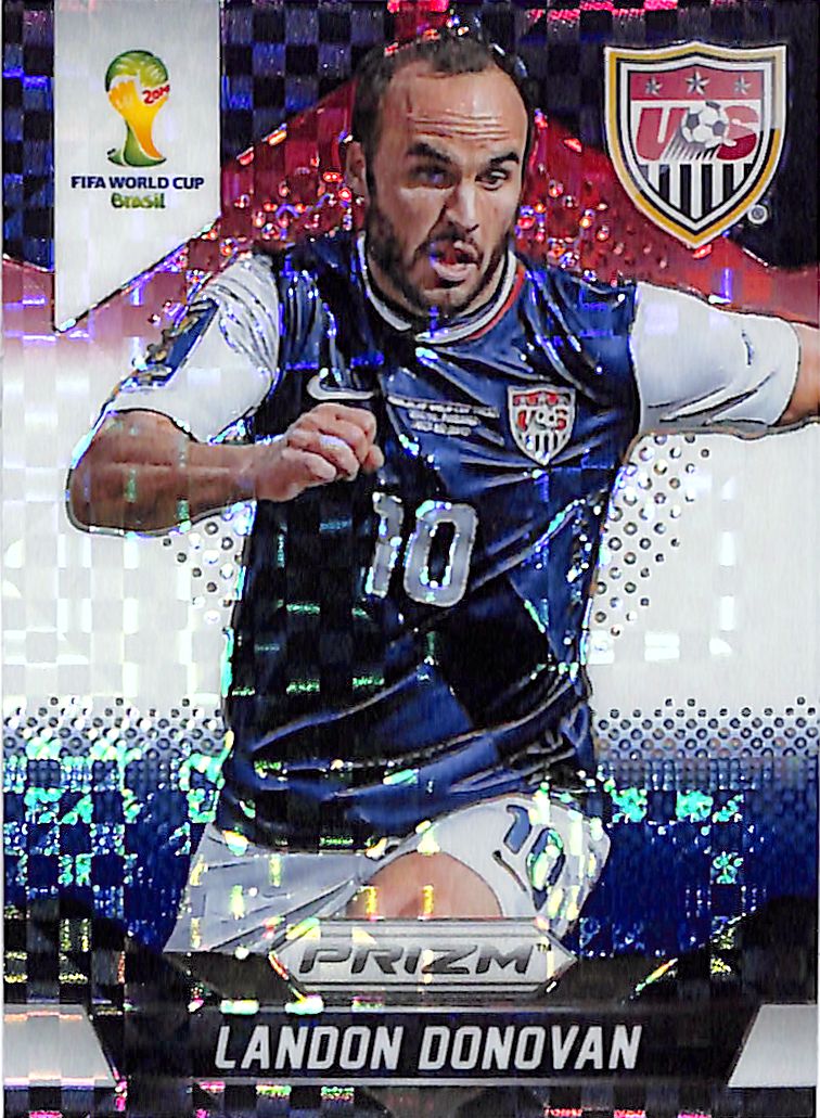 2014 Prizm World Cup Landon Donovan Red White Blue Power Plaid #70 USA