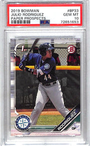 2019 Bowman Julio Rodriguez Rookie RC Prospect PSA 10 Mariners