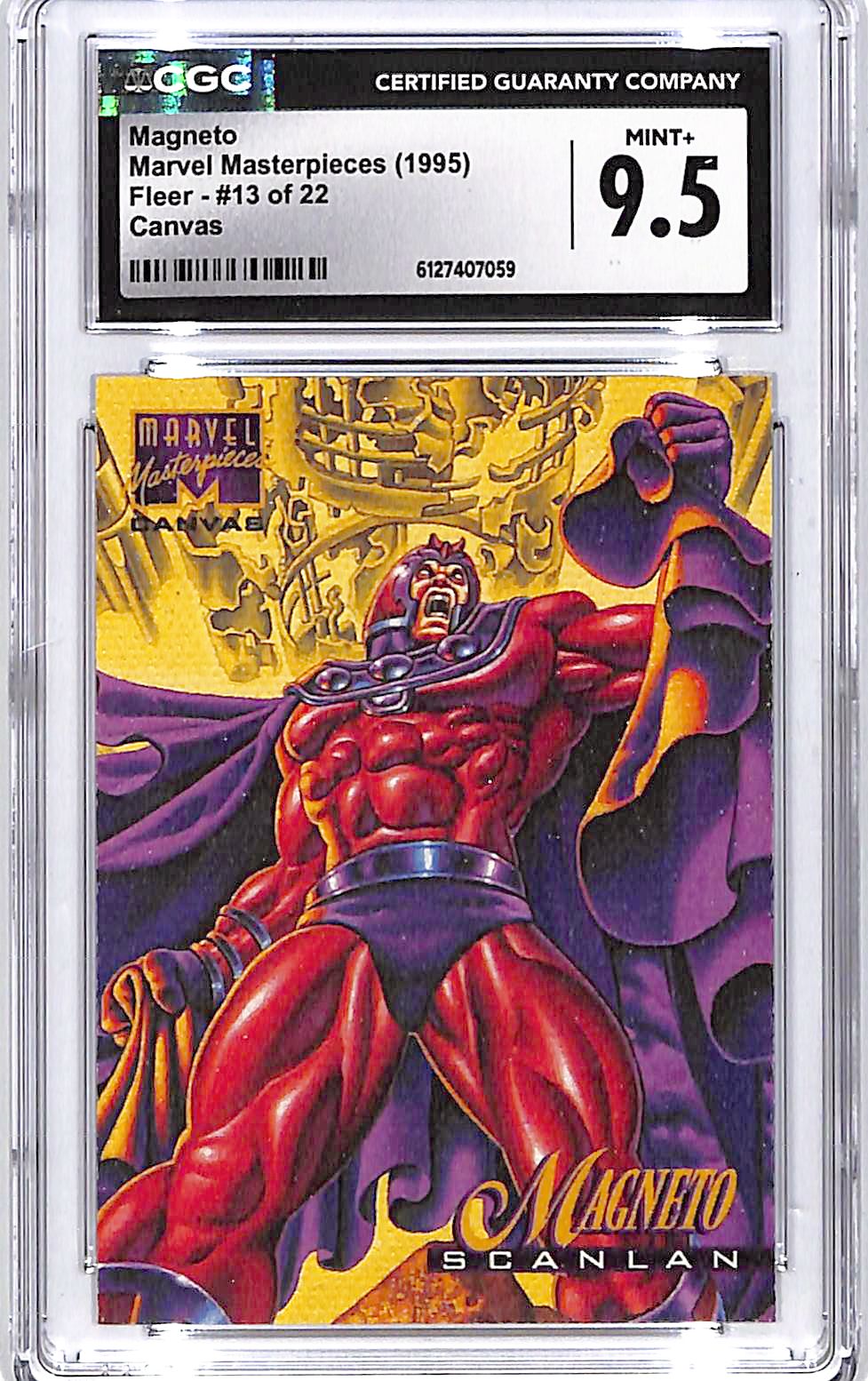 1995 Fleer Marvel Masterpieces Magneto Canvas #13 CGC 9.5