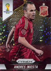 2014 Prizm World Cup Andres Iniesta Red Yellow Pulsar #177 Spain