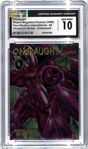 1996 Fleer Skybox Onslaught Wizard Magazine Promos Chromium Embossed CGC 10