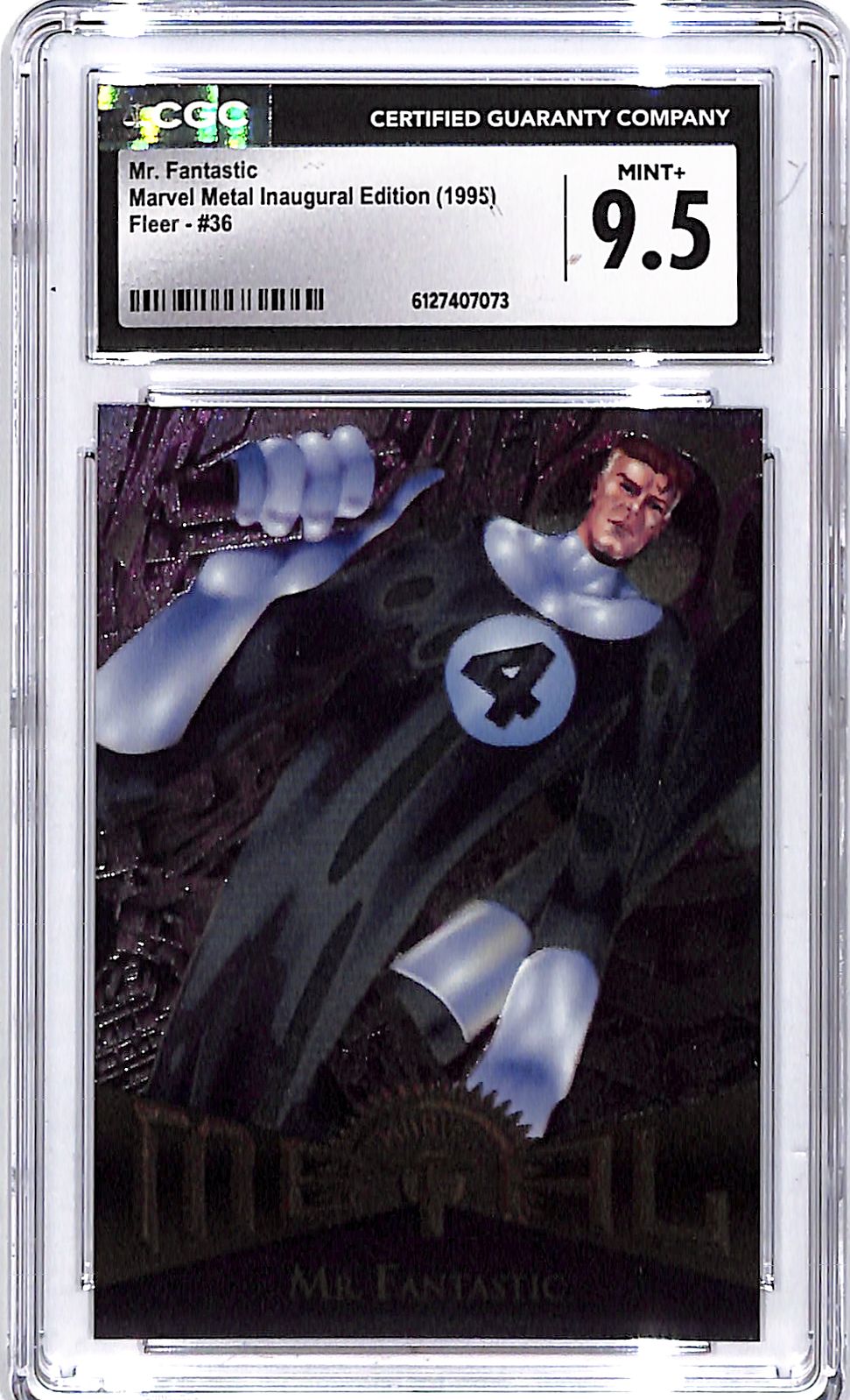 1995 Fleer Marvel Metal Mr Fantastic #36 CGC 9.5