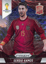 2014 Prizm World Cup Sergio Ramos Red White Blue Wave #172 Spain