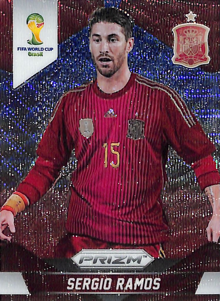 2014 Prizm World Cup Sergio Ramos Red White Blue Wave #172 Spain
