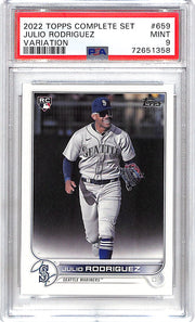 2022 Topps Complete Set Julio Rodriguez Rookie RC Variation PSA 9 Mariners