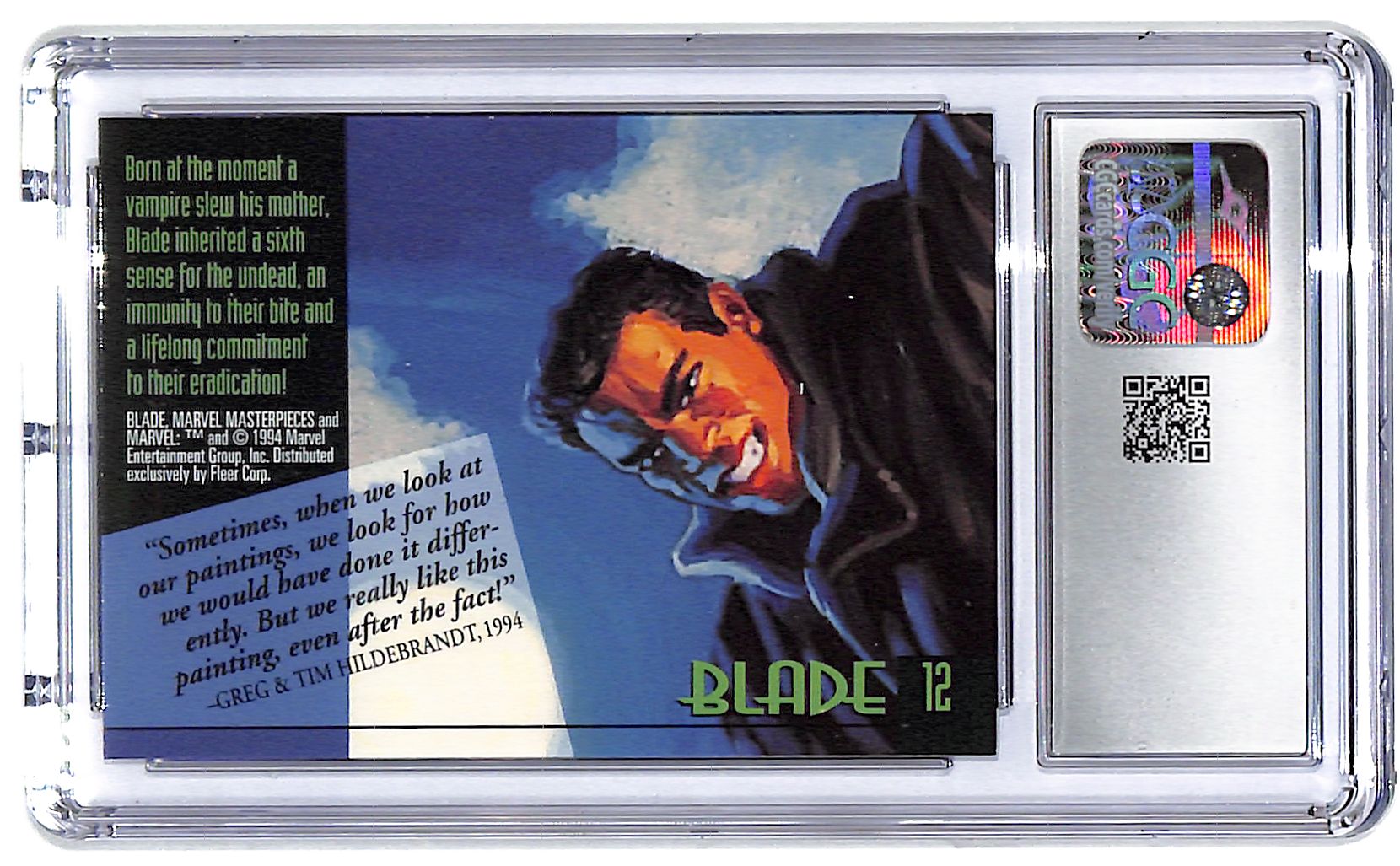 1994 Blade marvel Masterpieces Fleer #12 CGC Gem Mint 10