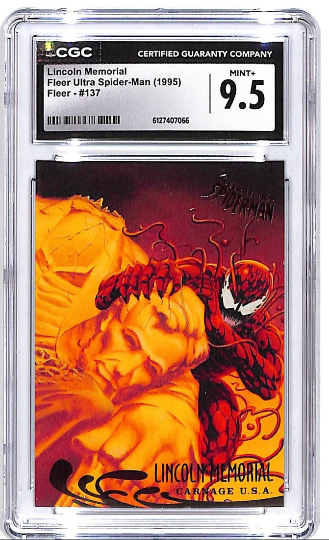 1995 Fleer Ultra Spider Man Lincoln Memorial Carnage #137 CGC 9.5
