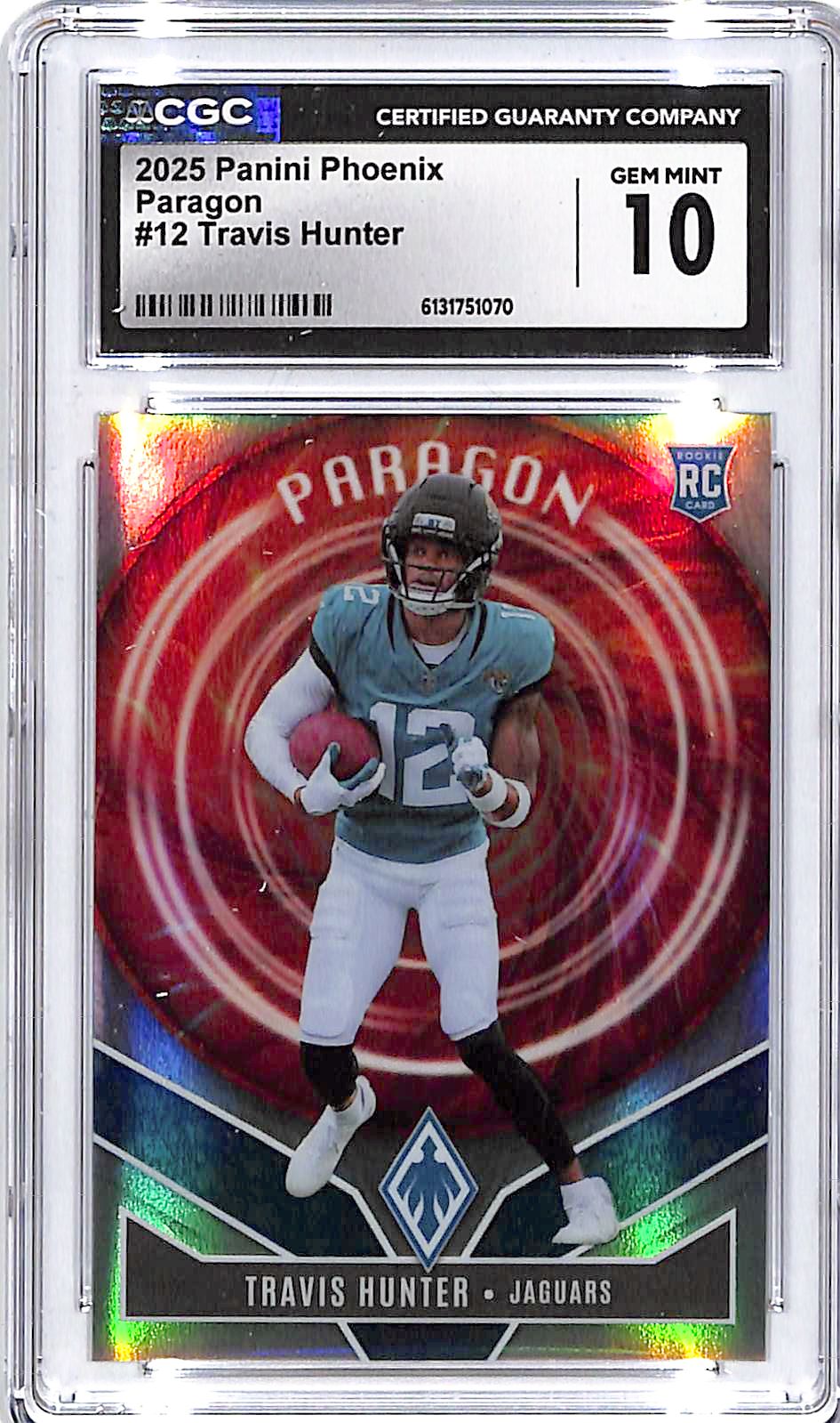 2025 Phoenix Travis Hunter Paragon Rookie RC #12 CGC 10 Jaguars