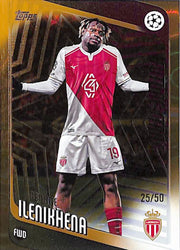 2025-26 Topps UEFA Club Competitions George Ilenikhena Gold Raindrops /50 Monaco