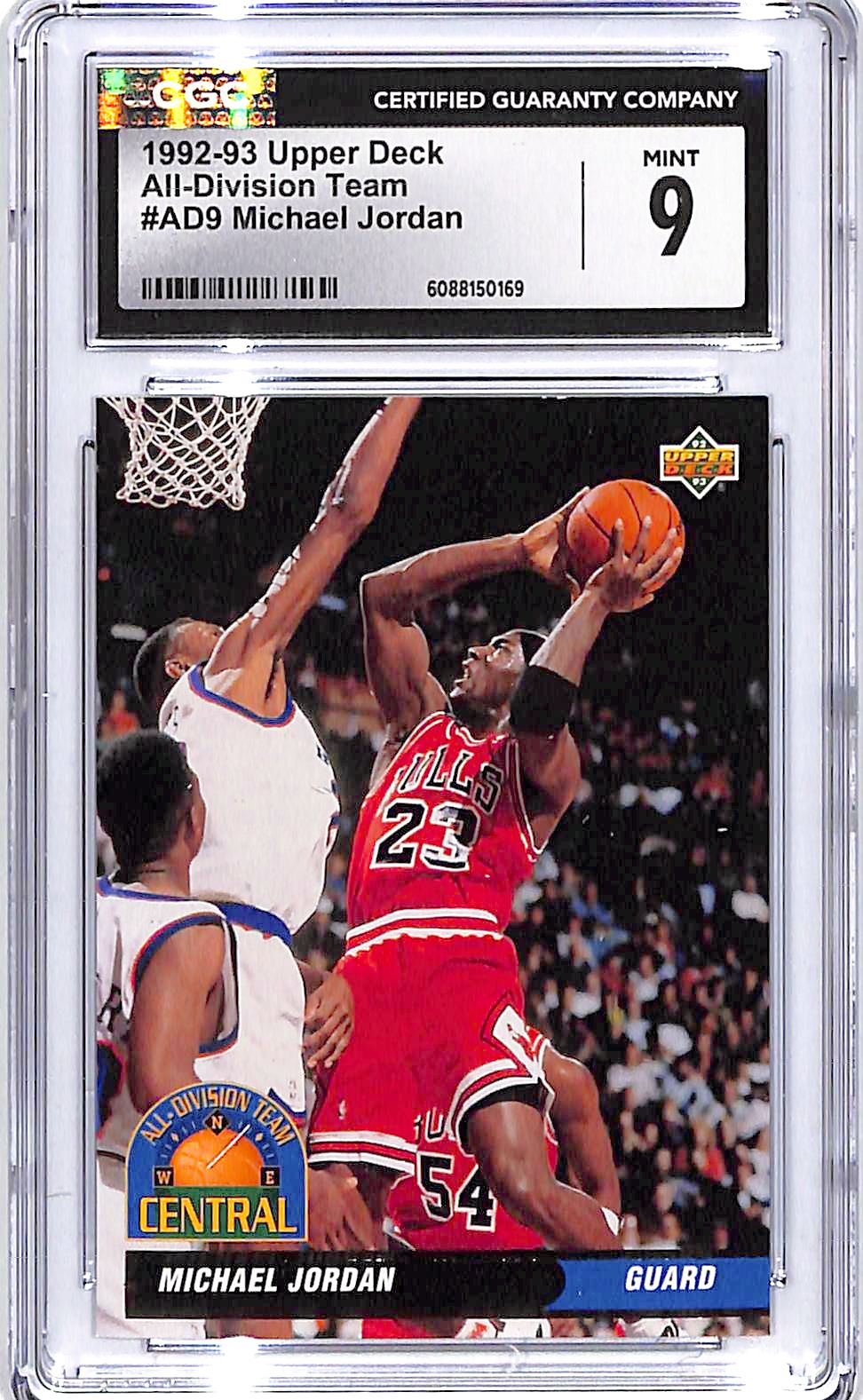 1992-93 Upper Deck Michael Jordan All Division Team CGC 9 Bulls