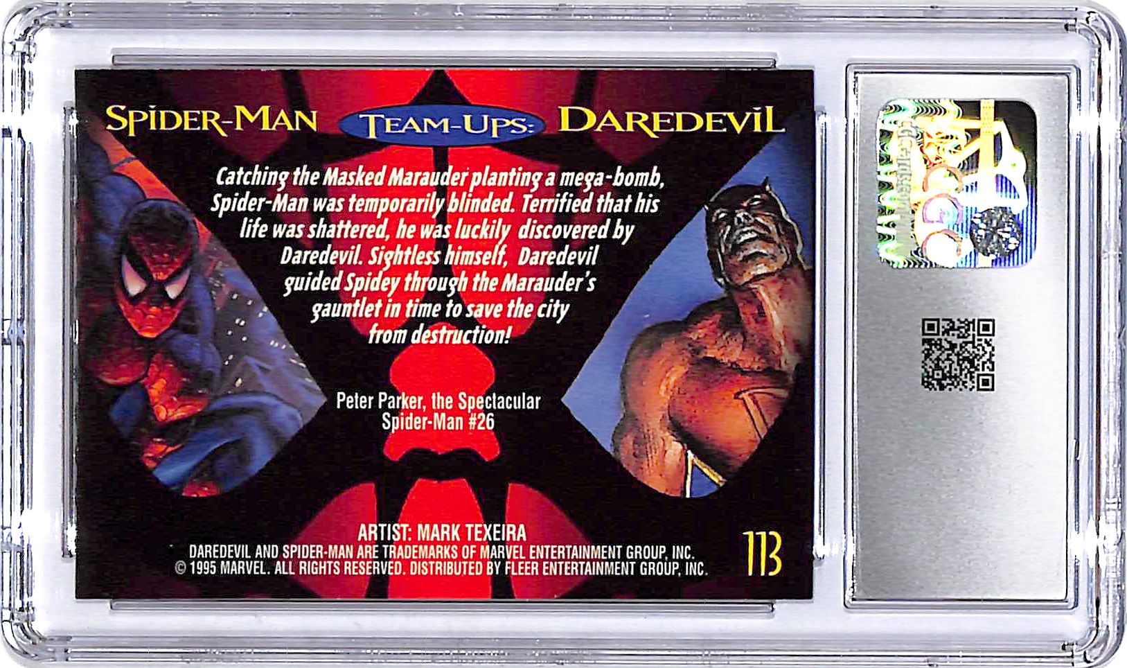 1995 Fleer Ultra Spider Man Daredevil #113 CGC 9.5
