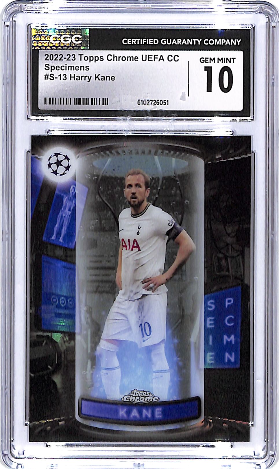 2022-23 Topps Chrome UEFA Harry Kane Specimens CGC 10 Tottenham