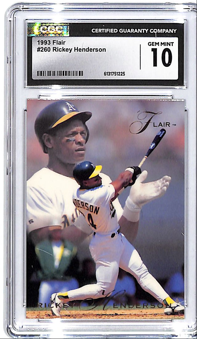 1993 Flair Rickey Henderson #260 CGC 10 Athletics