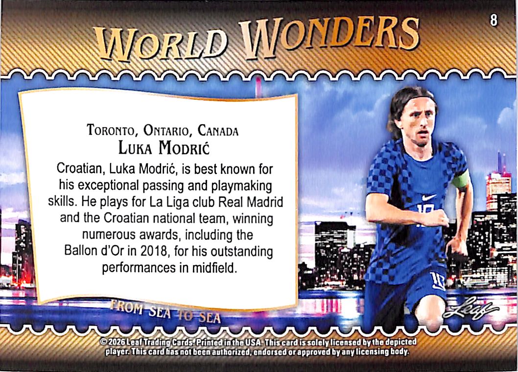 2026 Leaf World Wonders Luka Modric Pink /25 Croatia