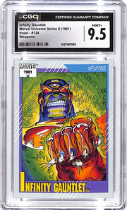 1991 Impel Marvel Universe Series Infinity Gauntlet Weapons #134 CGC 9.5