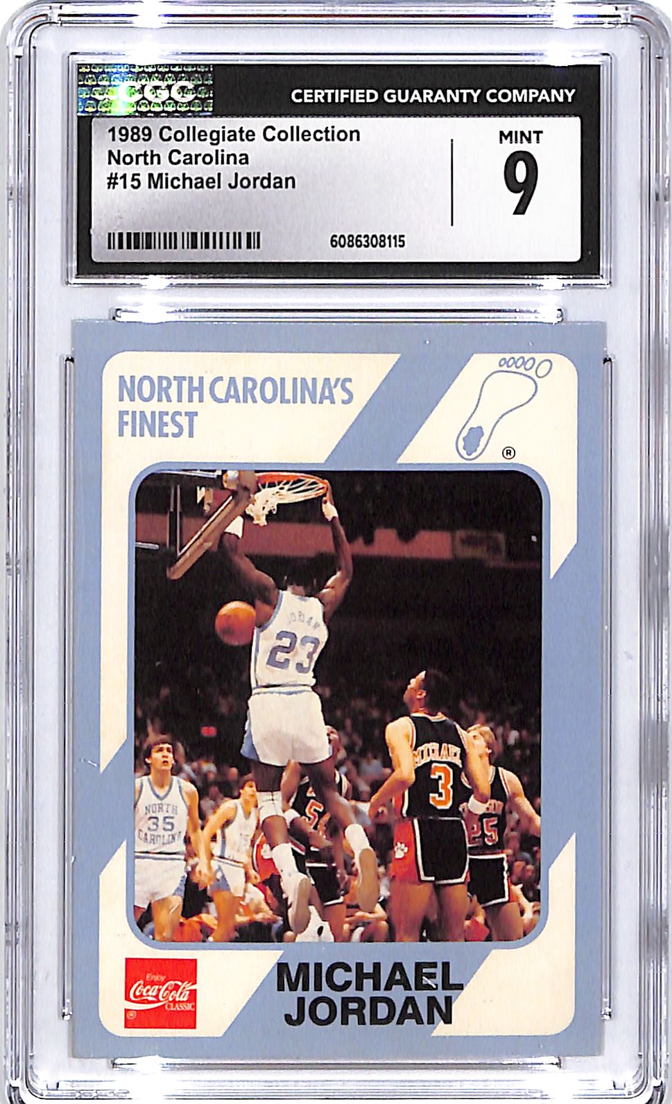 1989 Collegiate Collection North Carolina Michael Jordan #15 CGC 9