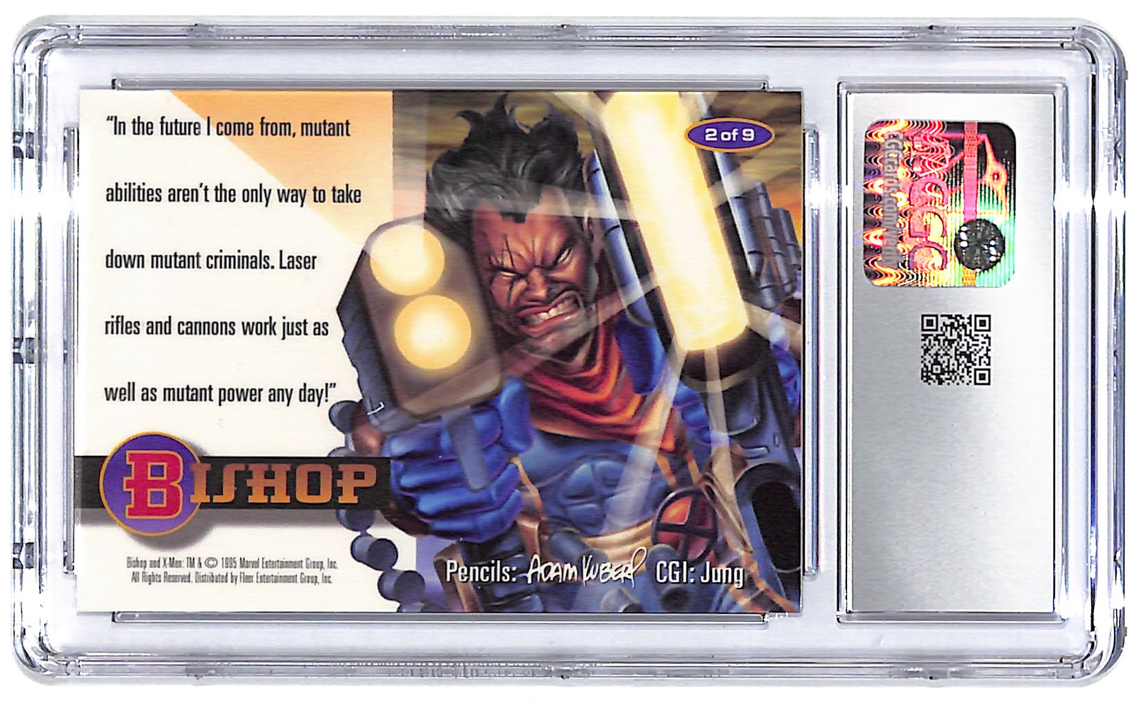 1995 Bishop Fleer Ultra X-Men All-Chromium Holo-Flash #2 of 9 CGC Gem Mint 10