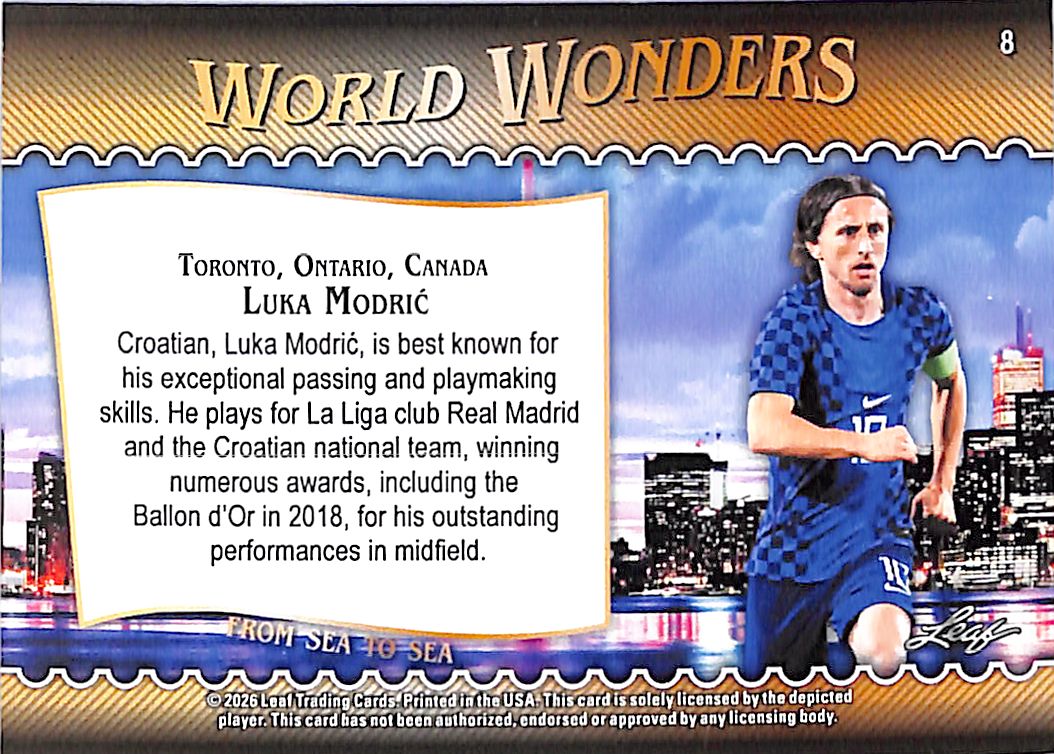 2026 Leaf World Wonders Luka Modric Pink /25 Croatia