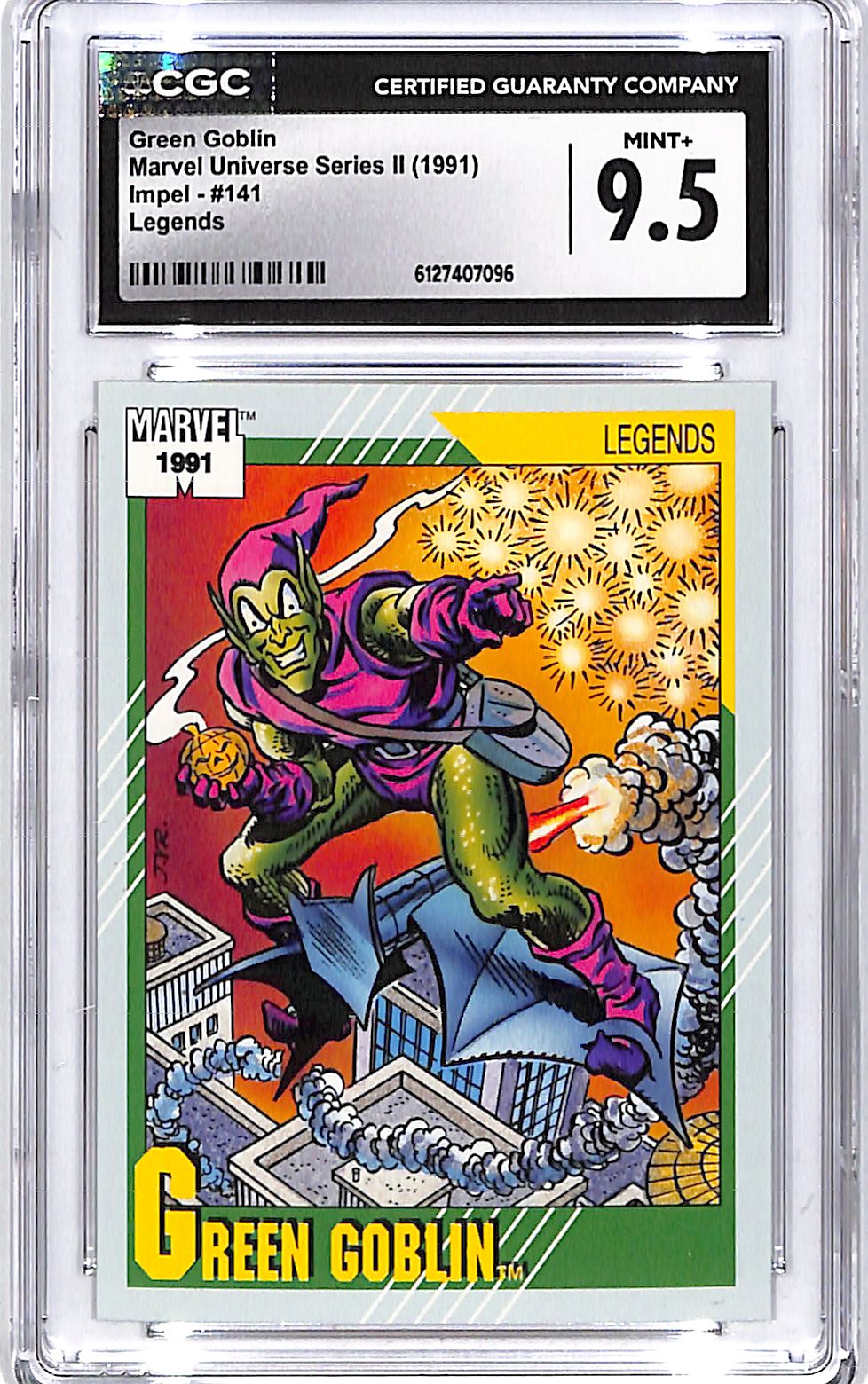 1991 Impel Marvel Universe Series Green Goblin Legends #141 CGC 9.5