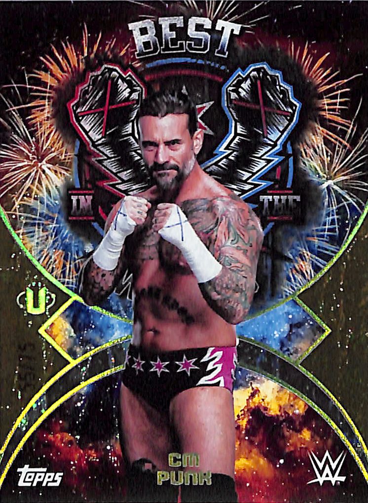 2025 Topps WWE Universe CM Punk Namesakes Gold Stones /75