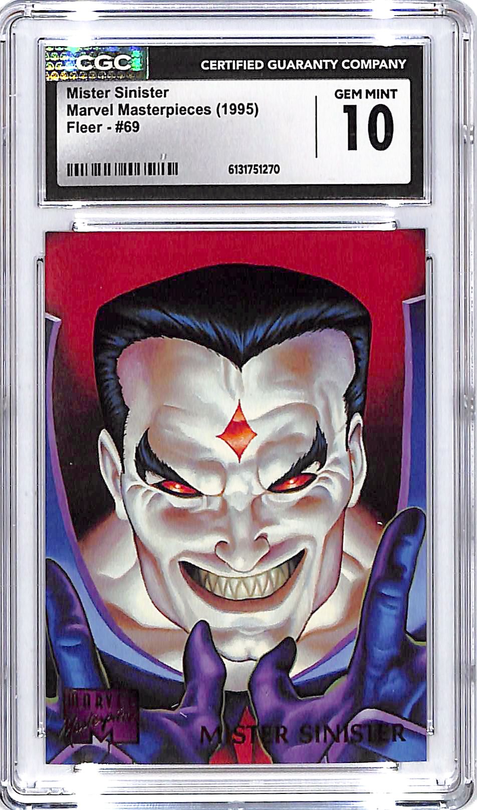1995 Fleer Marvel Masterpieces Mister Sinister #69 CGC 10